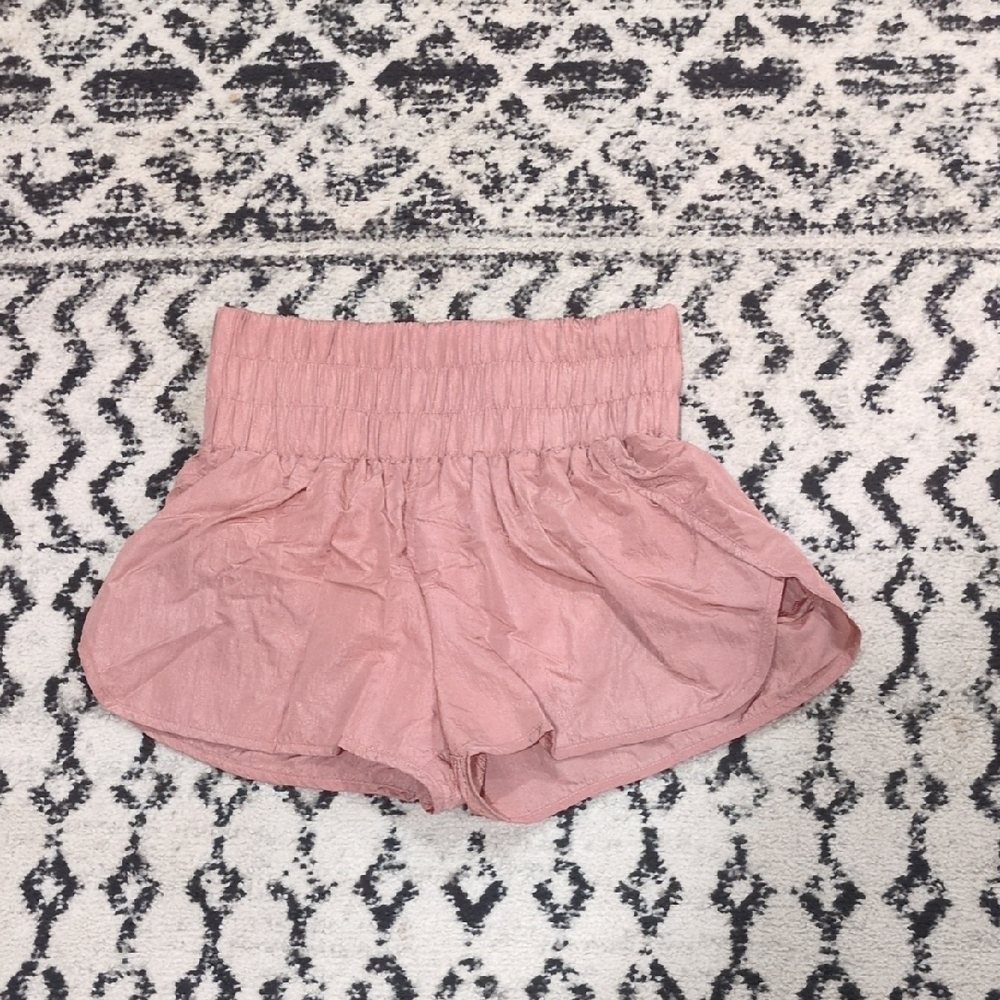 Pink High-Waisted Shorts